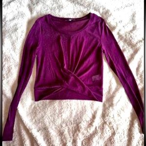 Crop top long sleeve top, size M